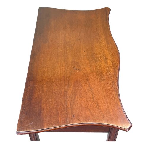 GEORGIAN MAHOGANY SERPENTINE SIDE TABLE - ADDITIONAL PHOTO 1
