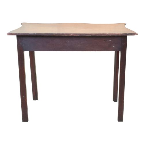 GEORGIAN MAHOGANY SERPENTINE SIDE TABLE - ADDITIONAL PHOTO 3