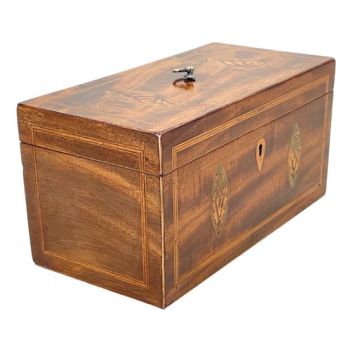 LARGE GEORGIAN MAHOGANY TEA CADDY - ADDITIONAL PHOTO 5