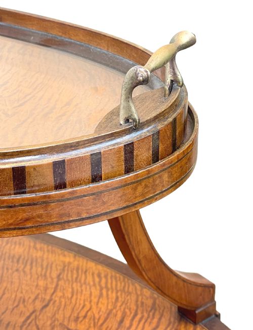 19TH CENTURY SATINWOOD OVAL TAGRE - ADDITIONAL PHOTO 3