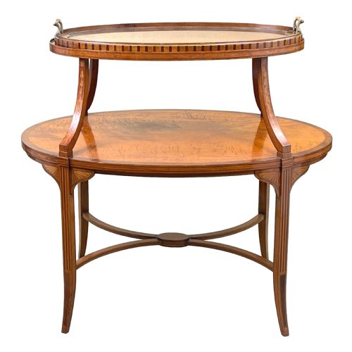 19TH CENTURY SATINWOOD OVAL TAGRE - ADDITIONAL PHOTO 4