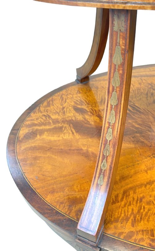 19TH CENTURY SATINWOOD OVAL TAGRE - ADDITIONAL PHOTO 5