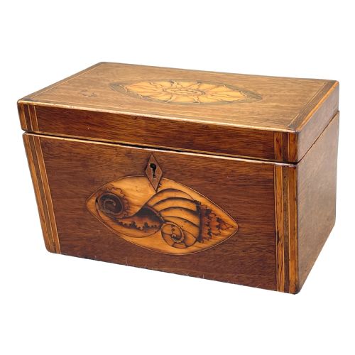 GEORGIAN 18TH CENTURY MAHOGANY TEA CADDY