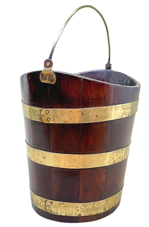 18TH CENTURY MAHOGANY BRASS BUCKET - ADDITIONAL PHOTO 1