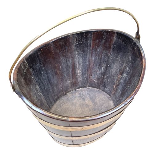 18TH CENTURY MAHOGANY BRASS BUCKET - ADDITIONAL PHOTO 2