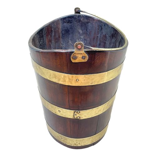18TH CENTURY MAHOGANY BRASS BUCKET - ADDITIONAL PHOTO 5