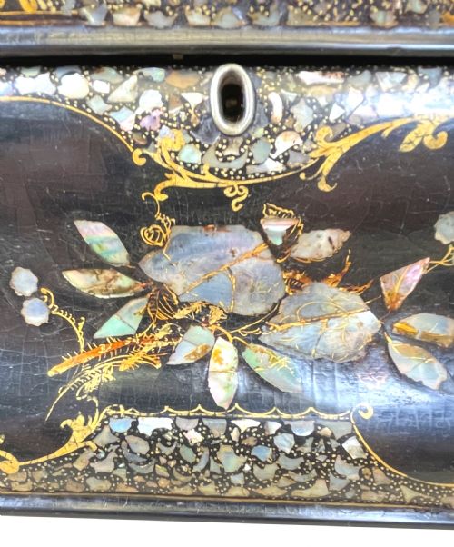 fig 2. 19th Century Papier Mache Tea Caddy