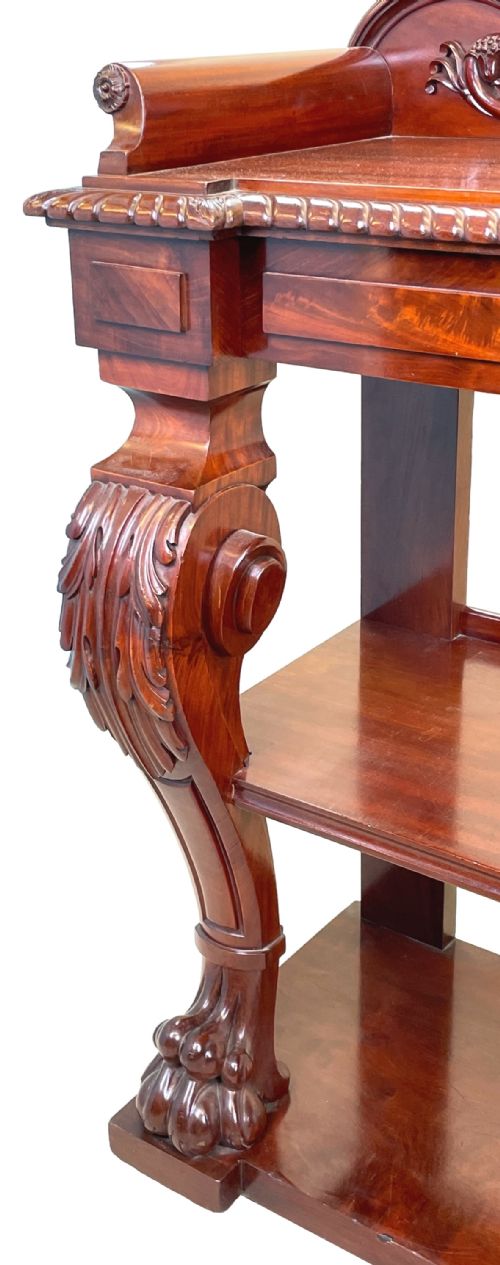 MAHOGANY 19TH CENTURY CARVED BUFFET - ADDITIONAL PHOTO 1