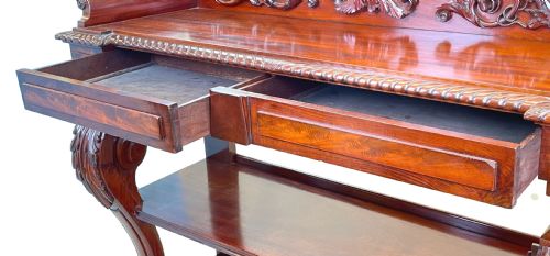 MAHOGANY 19TH CENTURY CARVED BUFFET - ADDITIONAL PHOTO 3
