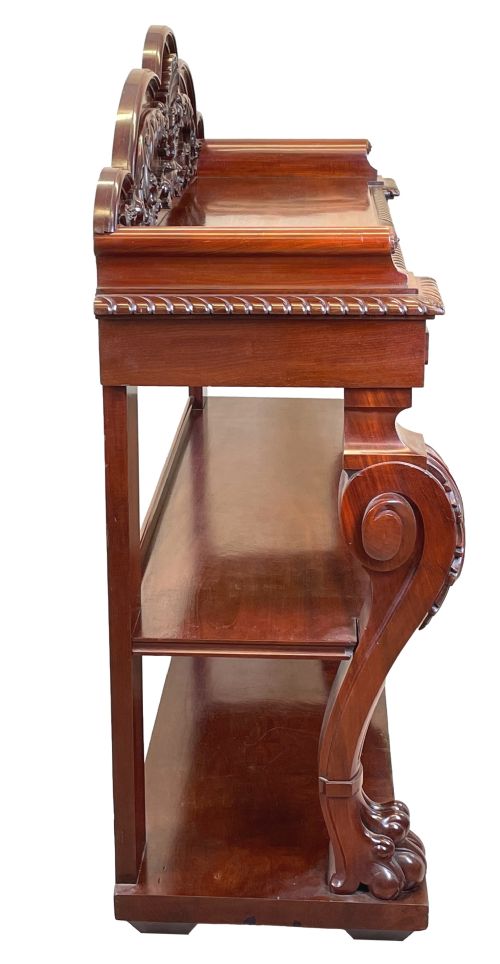 MAHOGANY 19TH CENTURY CARVED BUFFET - ADDITIONAL PHOTO 4