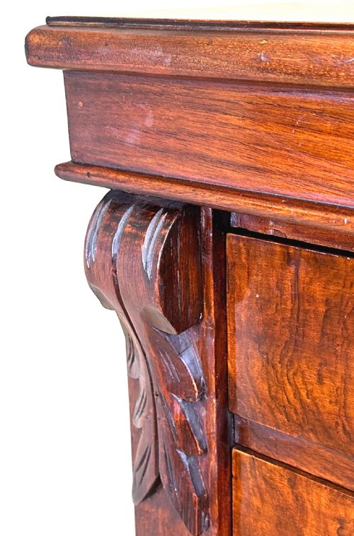 WALNUT 19TH CENTURY WELLINGTON CHEST - ADDITIONAL PHOTO 1