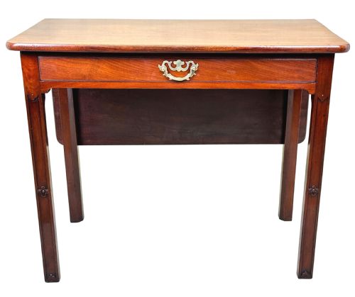 GEORGIAN 18TH CENTURY MAHOGANY DROP FLAP SIDE TABLE - ADDITIONAL PHOTO 12