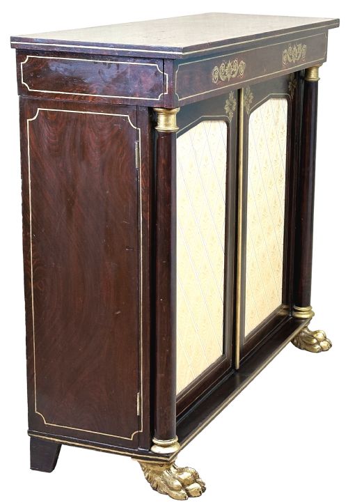 REGENCY SIMULATED ROSEWOOD SIDE CABINET - ADDITIONAL PHOTO 1