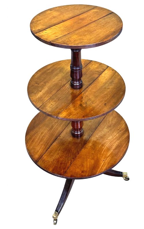 GEORGIAN MAHOGANY FOLDING DUMBWAITER - ADDITIONAL PHOTO 10