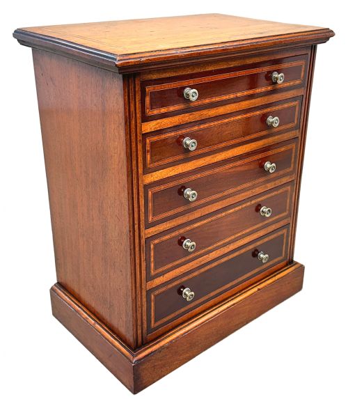 19TH CENTURY WALNUT MINIATURE CHEST - ADDITIONAL PHOTO 6