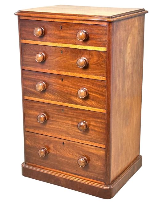19TH CENTURY VICTORIAN MAHOGANY CHEST OF DRAWERS