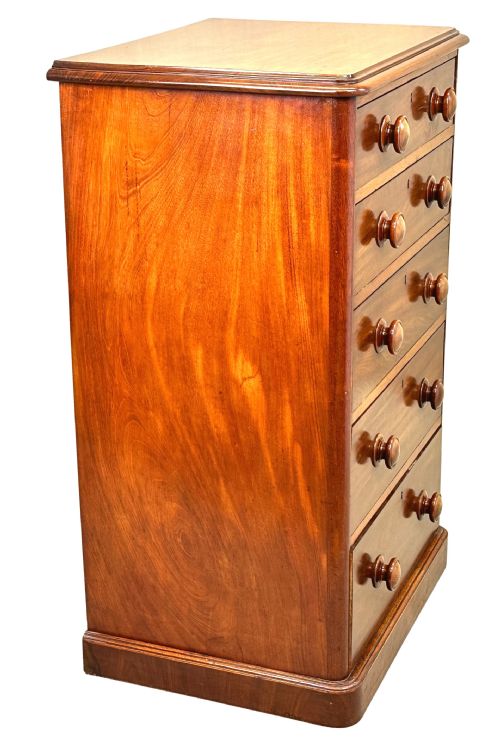 19TH CENTURY VICTORIAN MAHOGANY CHEST OF DRAWERS - ADDITIONAL PHOTO 1