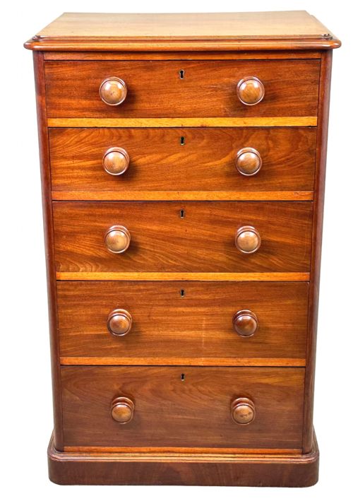 19TH CENTURY VICTORIAN MAHOGANY CHEST OF DRAWERS - ADDITIONAL PHOTO 8