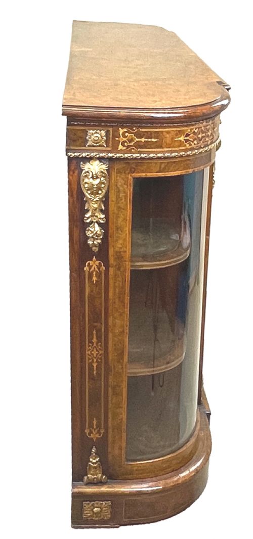 VICTORIAN BURR WALNUT CREDENZA CABINET - ADDITIONAL PHOTO 10