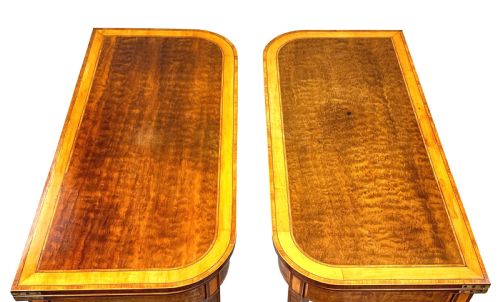 GEORGIAN MAHOGANY PAIR OF CARD TABLES - ADDITIONAL PHOTO 1
