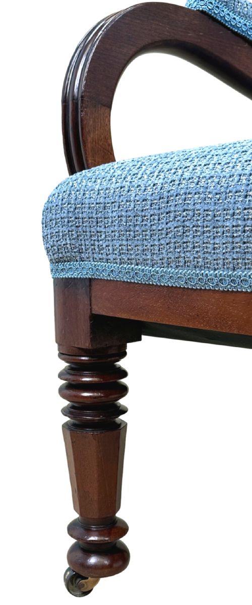 WILLIAM IV MAHOGANY LIBRARY ARMCHAIR - ADDITIONAL PHOTO 2