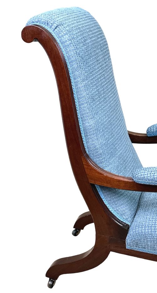 WILLIAM IV MAHOGANY LIBRARY ARMCHAIR - ADDITIONAL PHOTO 3