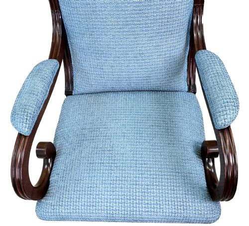 WILLIAM IV MAHOGANY LIBRARY ARMCHAIR - ADDITIONAL PHOTO 4