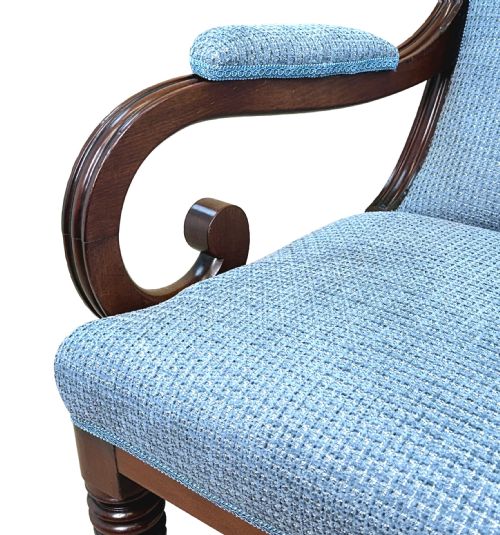 WILLIAM IV MAHOGANY LIBRARY ARMCHAIR - ADDITIONAL PHOTO 6