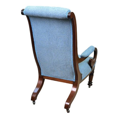 WILLIAM IV MAHOGANY LIBRARY ARMCHAIR - ADDITIONAL PHOTO 7