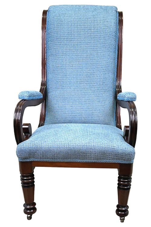 WILLIAM IV MAHOGANY LIBRARY ARMCHAIR - ADDITIONAL PHOTO 8
