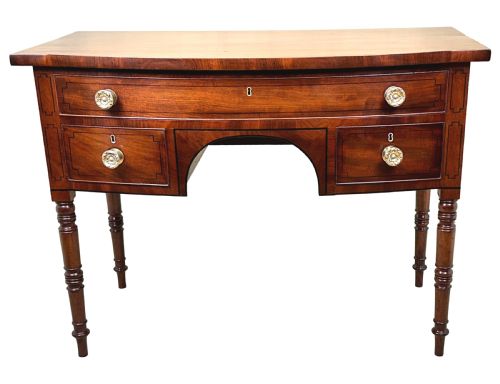 GEORGIAN MAHOGANY BOWFRONT DRESSING TABLE - ADDITIONAL PHOTO 8