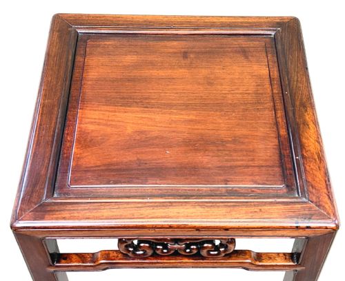 ORIENTAL HARDWOOD SQUARE COFFEE TABLE STAND - ADDITIONAL PHOTO 1
