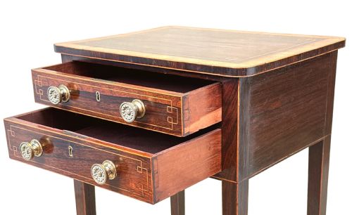 REGENCY ROSEWOOD RECTANGULAR LAMP TABLE - ADDITIONAL PHOTO 1