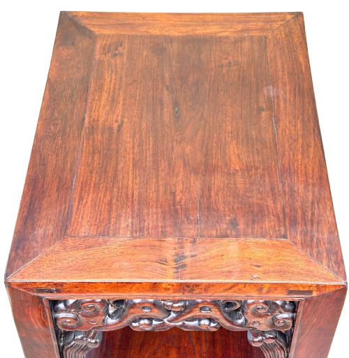 ORIENTAL HARDWOOD TWO TIER LAMP TABLE - ADDITIONAL PHOTO 1