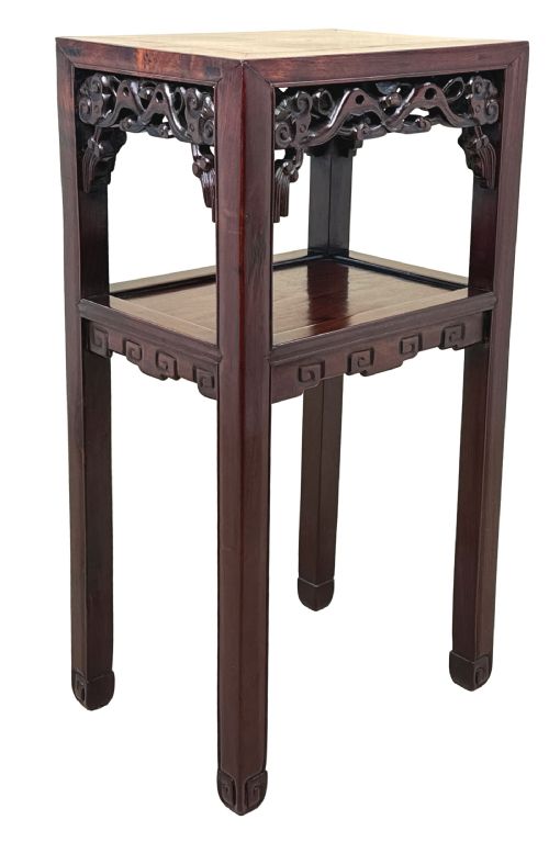 ORIENTAL HARDWOOD TWO TIER LAMP TABLE - ADDITIONAL PHOTO 6