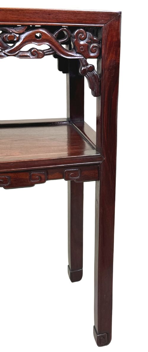 ORIENTAL HARDWOOD TWO TIER LAMP TABLE - ADDITIONAL PHOTO 8