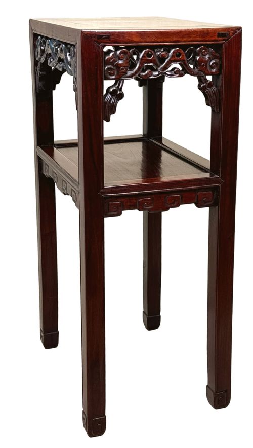 ORIENTAL HARDWOOD TWO TIER LAMP TABLE - ADDITIONAL PHOTO 9
