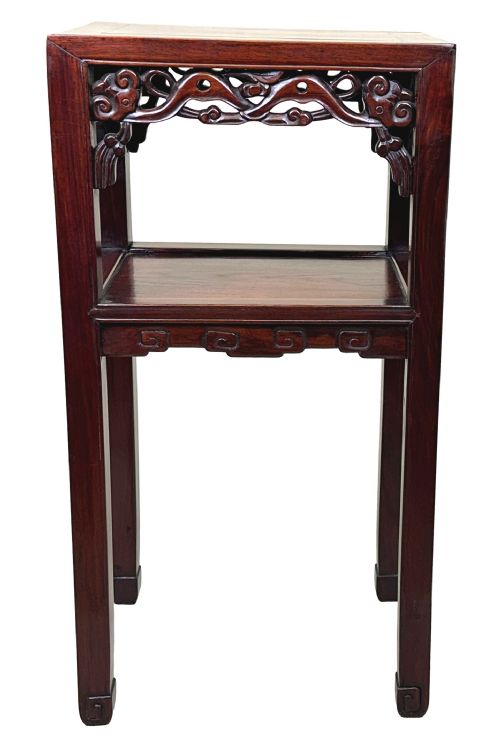 ORIENTAL HARDWOOD TWO TIER LAMP TABLE - ADDITIONAL PHOTO 10