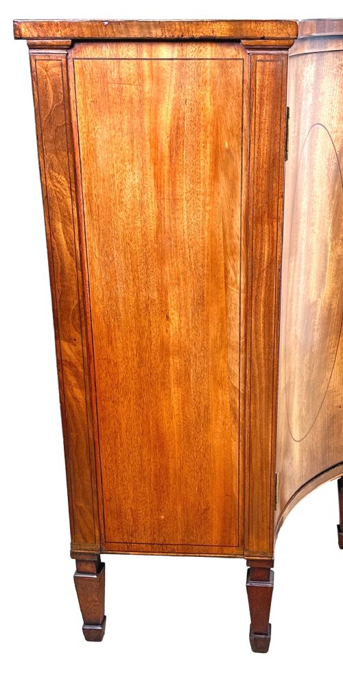 GEORGIAN 18TH CENTURY SERPENTINE SIDE CABINET COMMODE - ADDITIONAL PHOTO 12