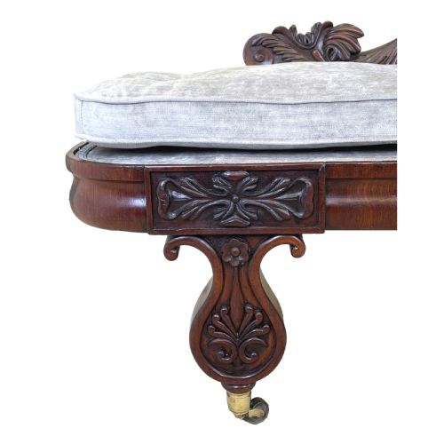 REGENCY MAHOGANY CHAISE LONGUE - ADDITIONAL PHOTO 5