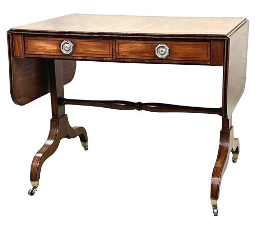 19TH CENTURY REGENCY MAHOGANY SOFA TABLE - ADDITIONAL PHOTO 2