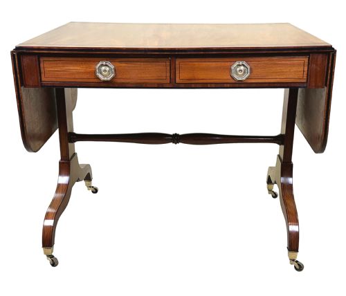 19TH CENTURY REGENCY MAHOGANY SOFA TABLE - ADDITIONAL PHOTO 10