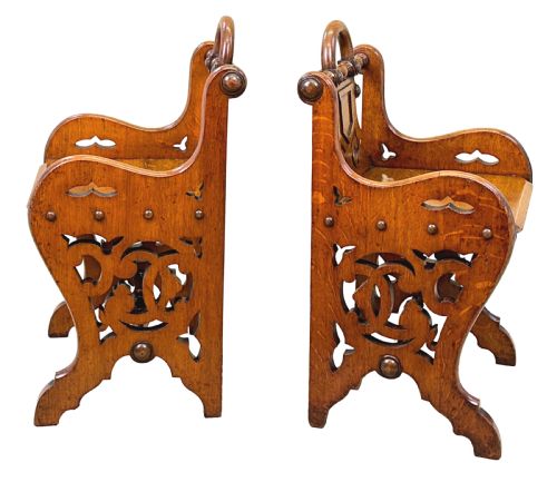 PAIR OF 19TH CENTURY OAK HALL SEATS - ADDITIONAL PHOTO 7