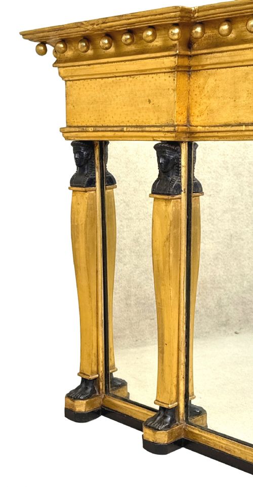 REGENCY GILTWOOD GESSO OVERMANTLE MIRROR - ADDITIONAL PHOTO 2