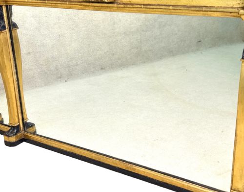 REGENCY GILTWOOD GESSO OVERMANTLE MIRROR - ADDITIONAL PHOTO 8