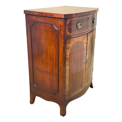 GEORGIAN 18TH CENTURY BOWFRONT SIDE CUPBOARD - ADDITIONAL PHOTO 5
