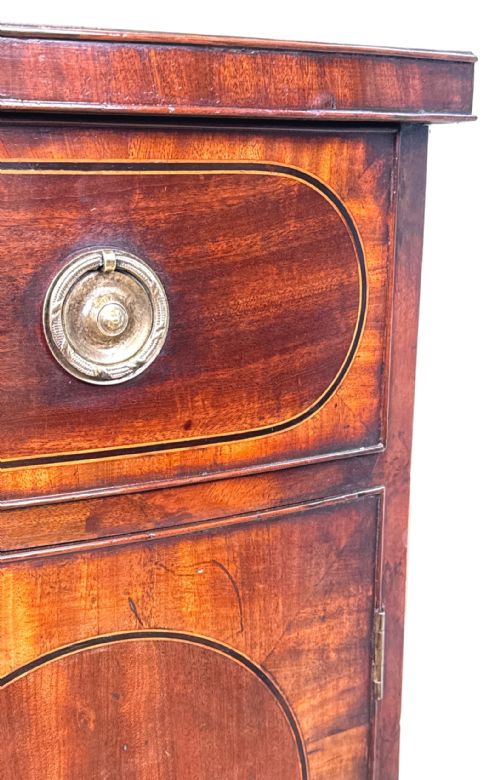 GEORGIAN 18TH CENTURY BOWFRONT SIDE CUPBOARD - ADDITIONAL PHOTO 6