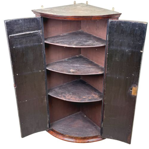 GEORGIAN ELM WALNUT CORNER CUPBOARD - ADDITIONAL PHOTO 2