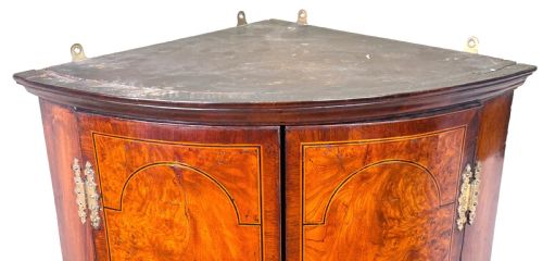 GEORGIAN ELM WALNUT CORNER CUPBOARD - ADDITIONAL PHOTO 5