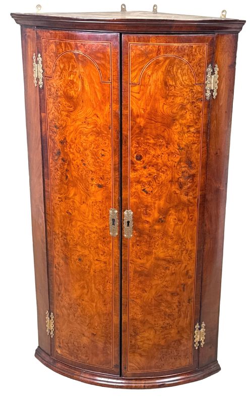 GEORGIAN ELM WALNUT CORNER CUPBOARD - ADDITIONAL PHOTO 7